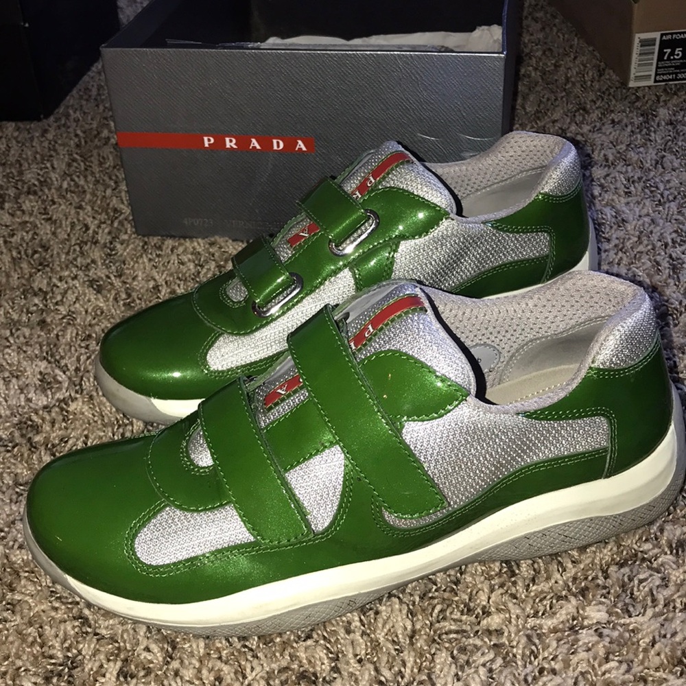 Prada Vernice+Bike Trifoglio+Argento